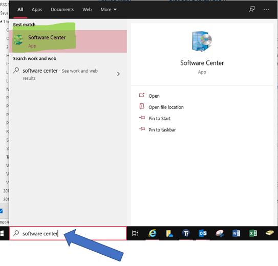 software center search