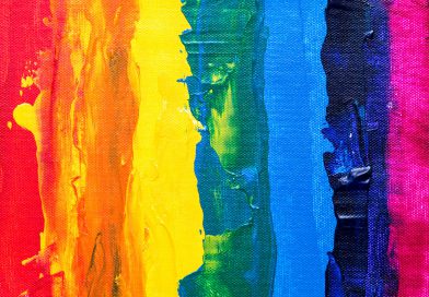 Photo of Rainbow Colored Painting On Canvas